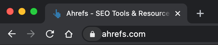 example of https link showing a lock