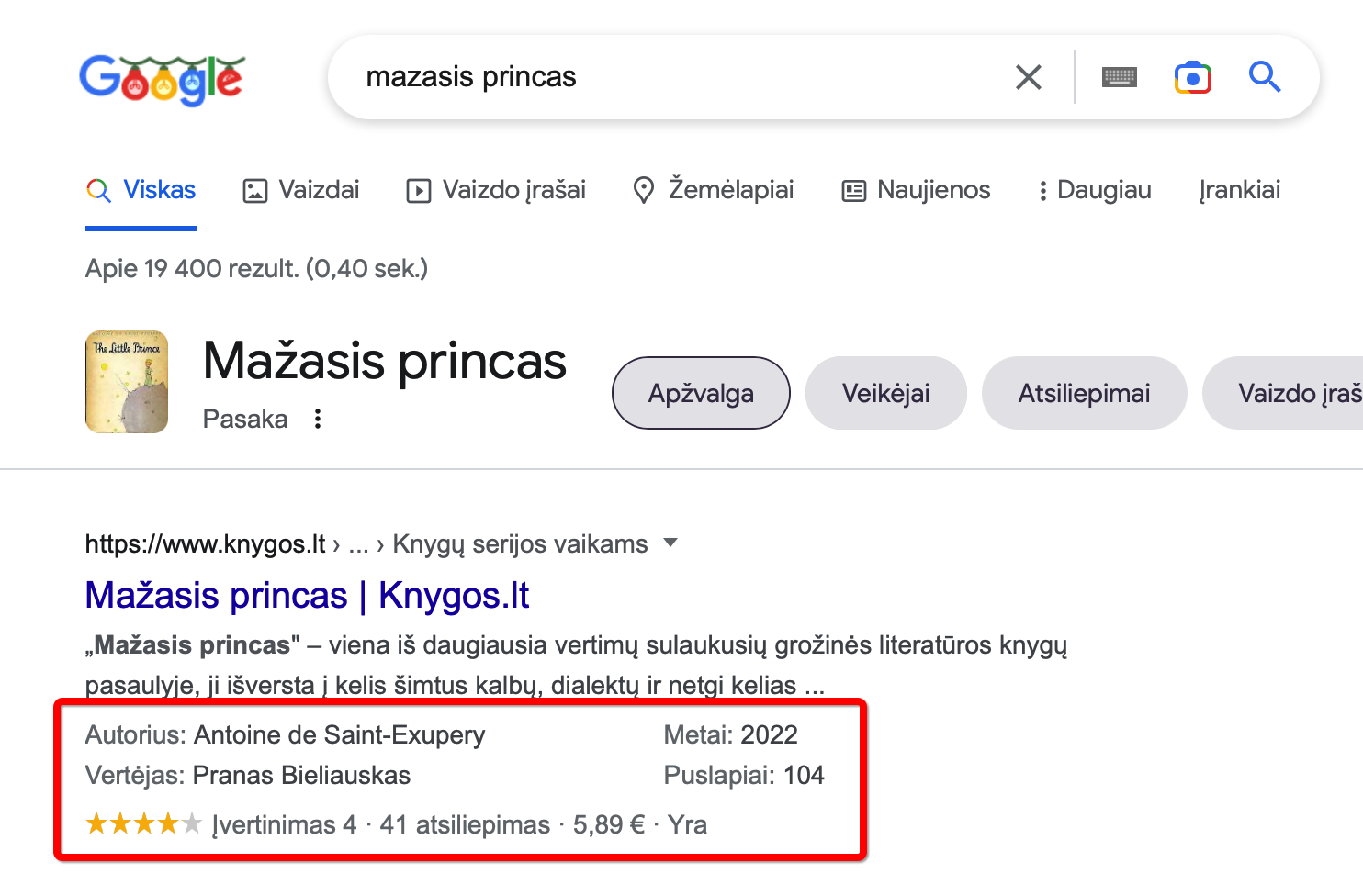 turtingi rezultatai google paieskoje